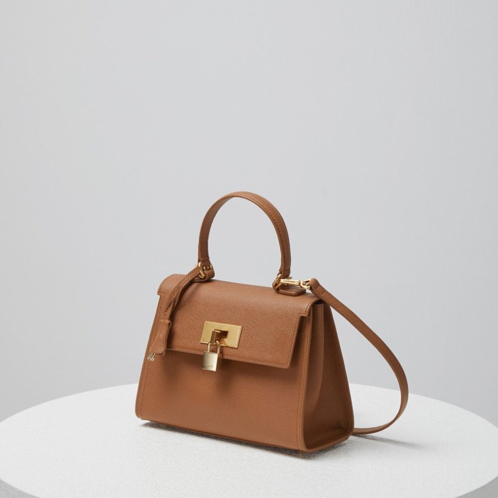 NWT COURONNE Stephanie Classic Brown Tote 24 Bag - Picture 4 of 11